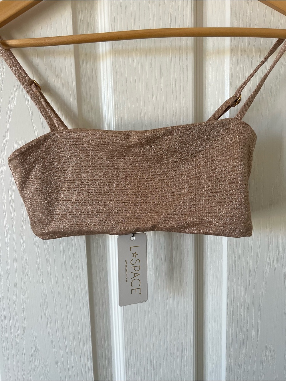 l*space Metallic Bronze Shimmer Bandeau Camisole/ Bikini